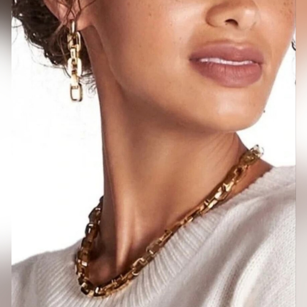 EDDIE BORGO Supra Chain Link Earrings NWT SALE 🤑 - Picture 2 of 9